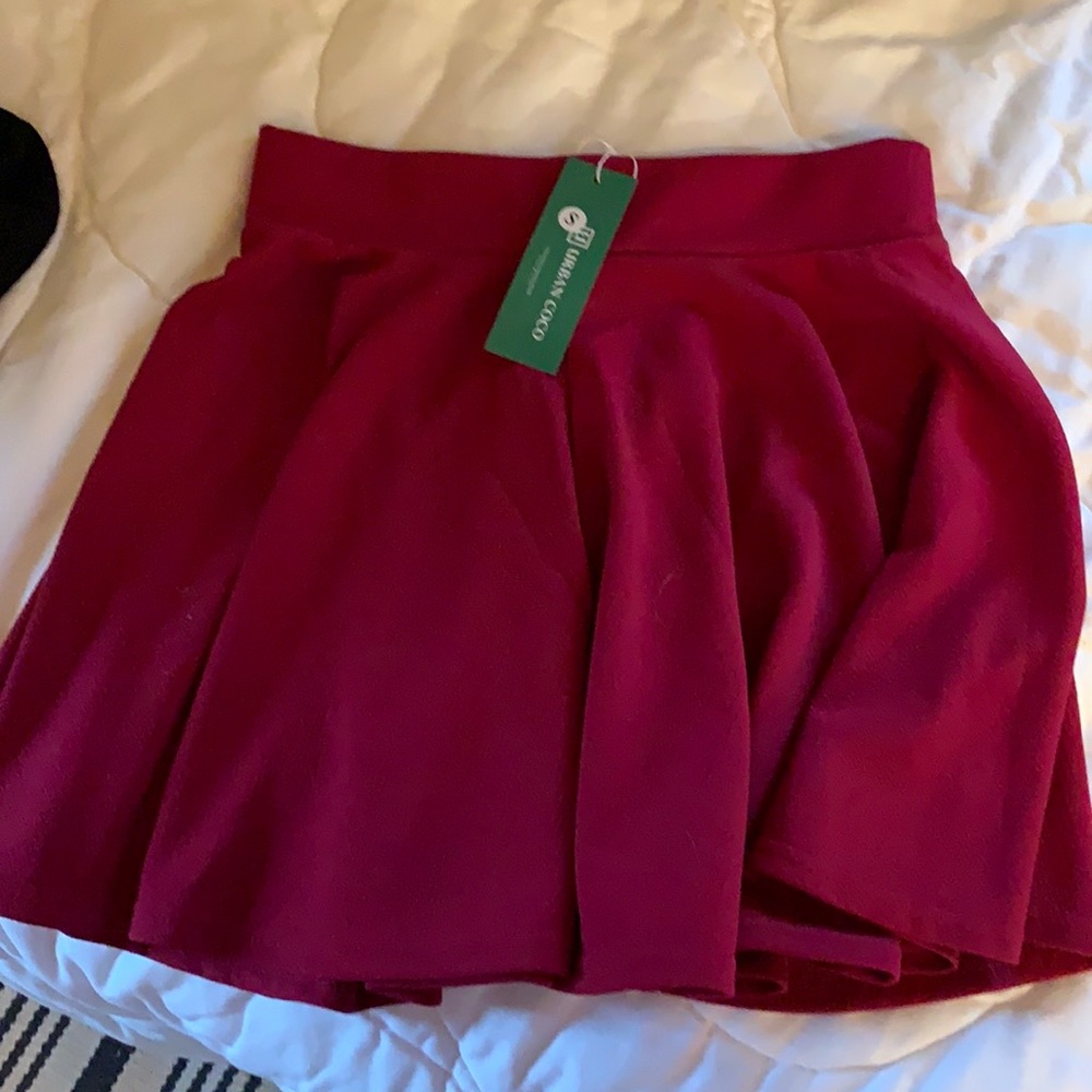 Maroon Ruffle Skirt - Picture 3 of 5